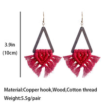 Load image into Gallery viewer, *RTS* Macrame Earrings (multiples Colors)
