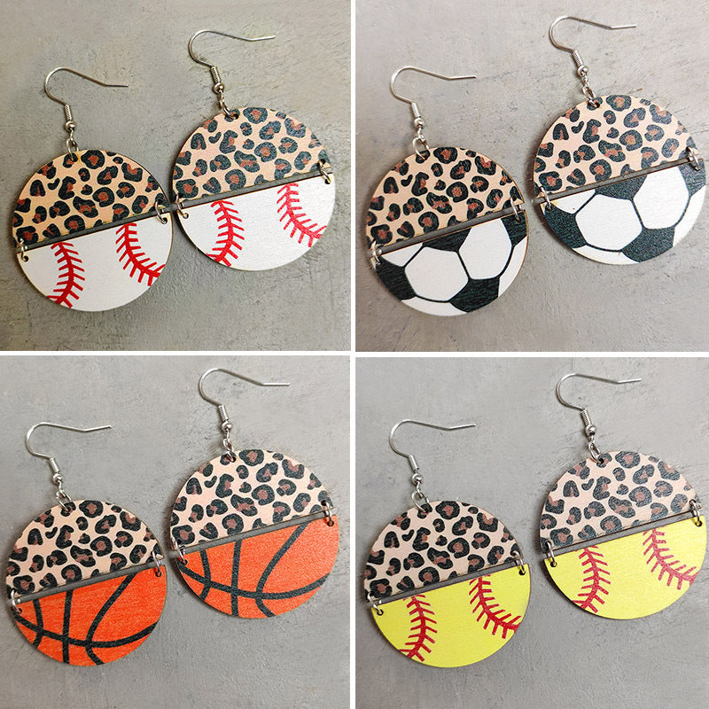 *RTS* Wooden Sports Earrings