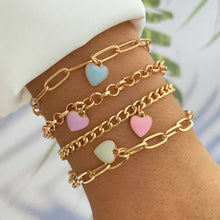 Load image into Gallery viewer, *RTS* Stackable Heart Bracelets
