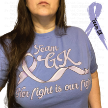 Load image into Gallery viewer, Team GK her fight is our fight T-Shirt
