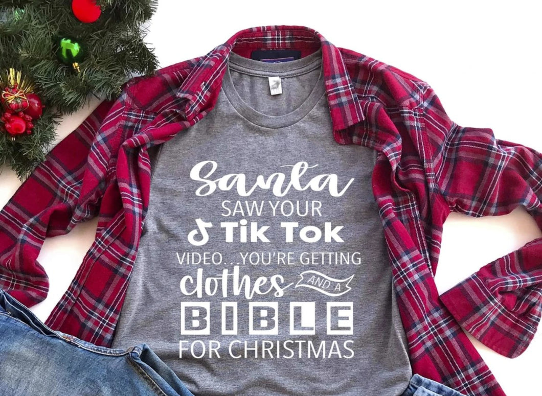 SANTA saw your TIK TOK Unisex TShirt