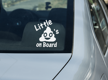 Load image into Gallery viewer, Little Turds on Board Vinyl Decal in White
